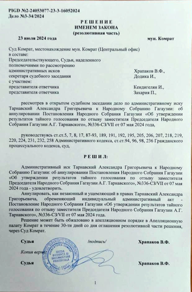 решение суда
